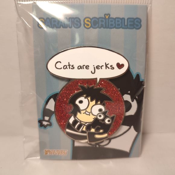 Sarahs Scribbles Cats Are Jerks Enamel Pin Collectible Cute Animal Brooch - Picture 2 of 3